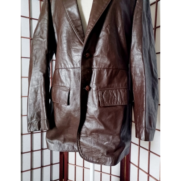 Ralph Edwards Men's Vintage Brown Leather Sports Jacket - Picture 5 of 16